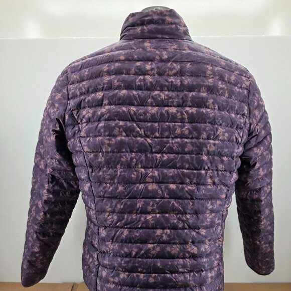Eddie Bauer EB700 FloralGoose Down Quilted Purple  Puffer Jacket Womens Size XL - Picture 2 of 16